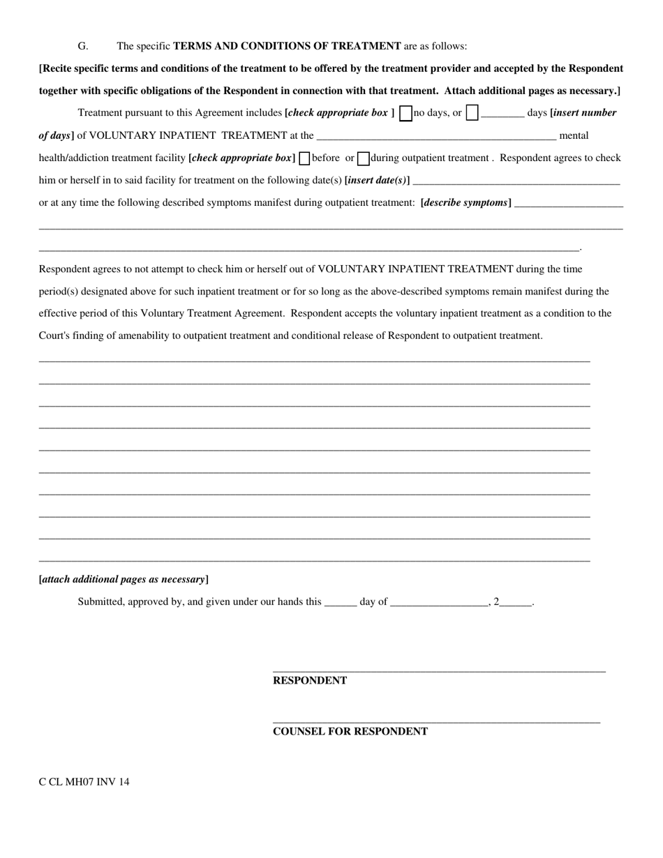 Form INV14 Voluntary Treatment Agreement - West Virginia, Page 3