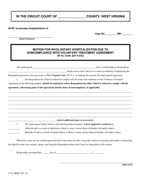 Form INV16  Printable Pdf