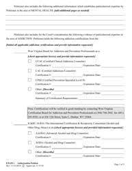 Form EXAM1 Petition for Court Authorization to Perform Examinations for Probable Cause Proceedings for Involuntary Hospitalization - West Virginia, Page 3