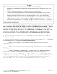 Form INV26 Chief Medical Officer&#039;s Application for Final Commitment - West Virginia, Page 2