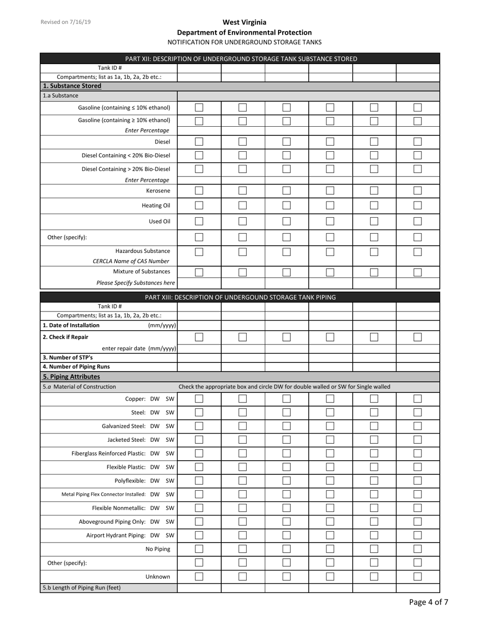 Notification for Underground Storage Tanks - West Virginia, Page 6