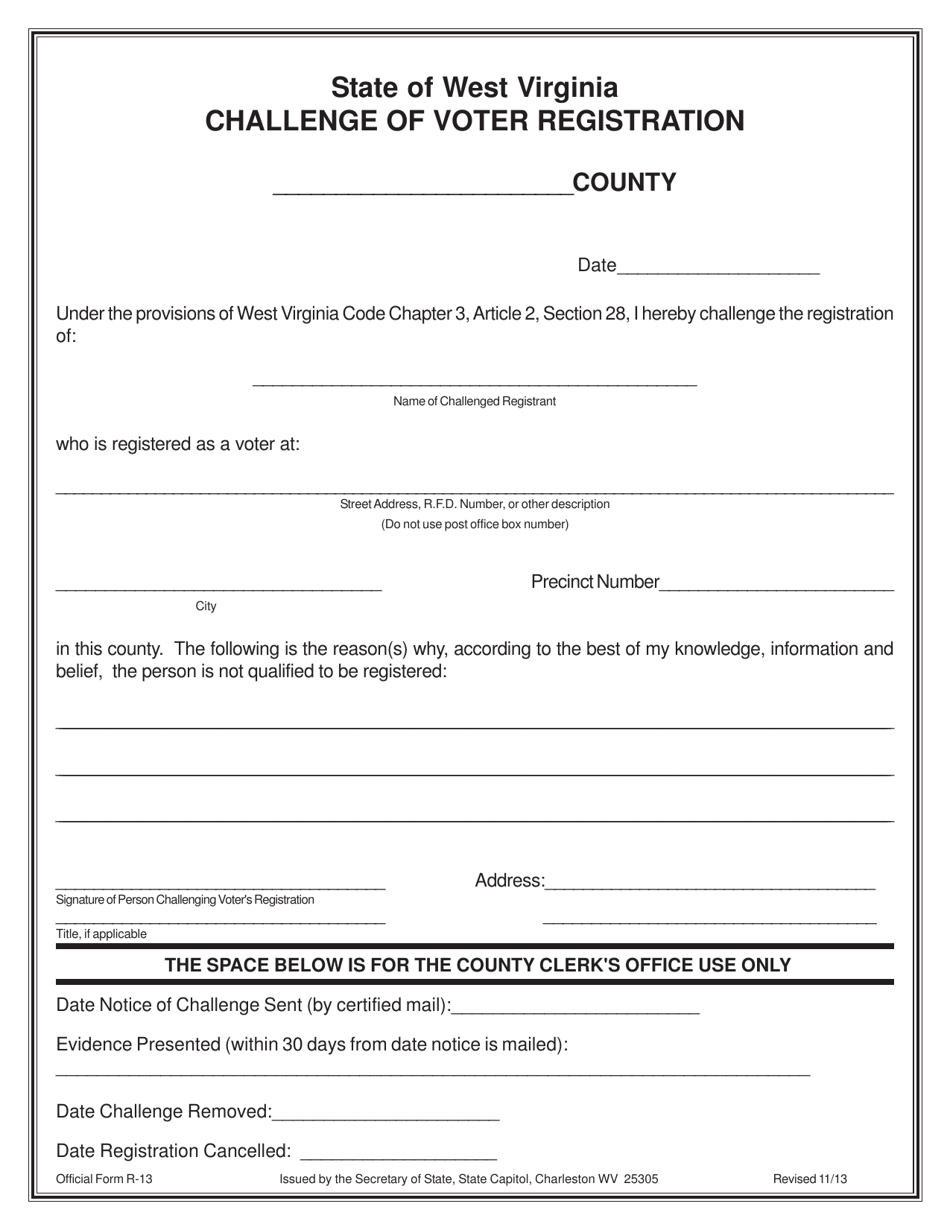 Official Form R-13 - Fill Out, Sign Online and Download Printable PDF ...