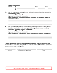 Form CHF Registration Statement of Professional Fund Raiser or Fund-Raising Counsel - West Virginia, Page 4