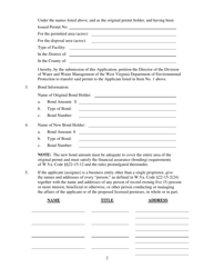 Application for a Major Modification to Transfer a Solid Waste Facility Permit - West Virginia, Page 2