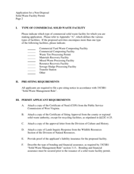 Application for a Non-disposal Solid Waste Facility Permit - West Virginia, Page 2