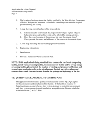 Application for a Non-disposal Solid Waste Facility Permit - West Virginia, Page 7