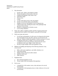 Instructions to Person(s) Applying for a Solid Waste Landfill Facility Permit - West Virginia, Page 2