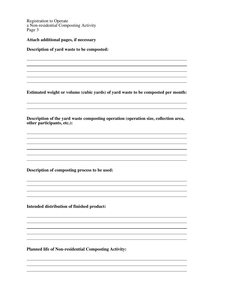 Registration to Operate a Non-residential Composting Activity - West Virginia, Page 3