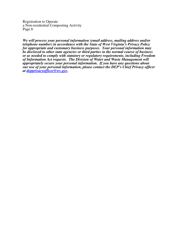 Registration to Operate a Non-residential Composting Activity - West Virginia, Page 8