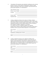 Background Investigation Disclosure Statement Application - West Virginia, Page 7