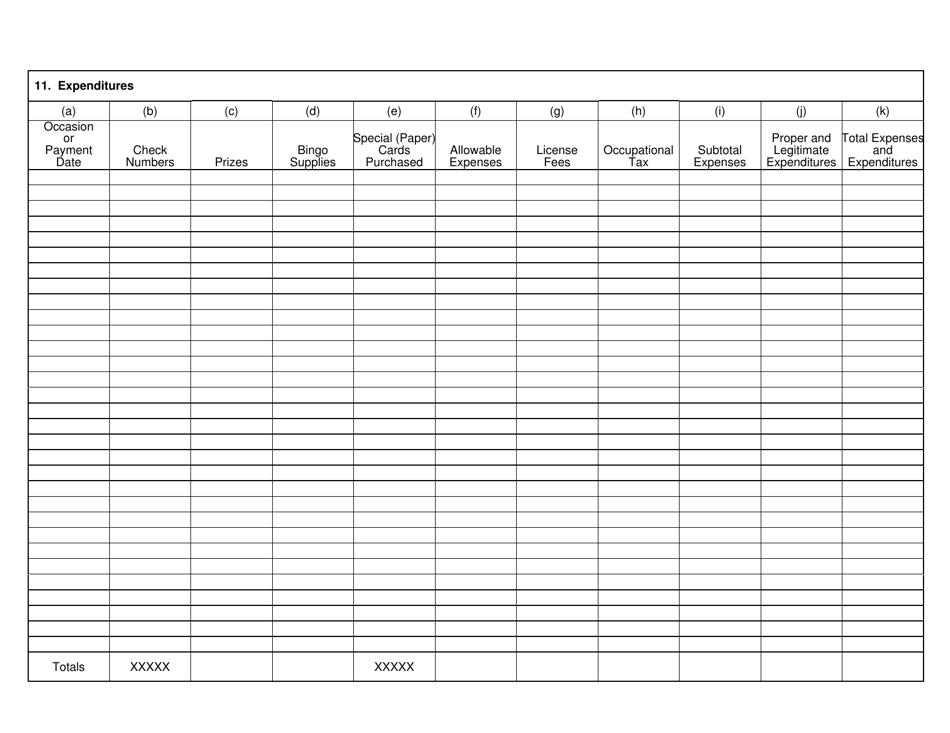 Form DOA-11631 Semiannual Bingo Occasion Report - Wisconsin, Page 3