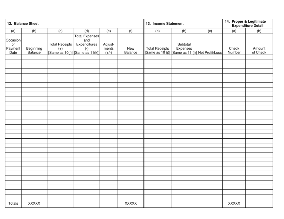 Form DOA-11631 Semiannual Bingo Occasion Report - Wisconsin, Page 4