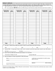 Form DOA-11628 Annual Raffle Renewal Application and Activity List - Wisconsin, Page 2