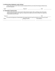 Form DOA-2778 Municipal Court Monthly Financial Report - Wisconsin, Page 2