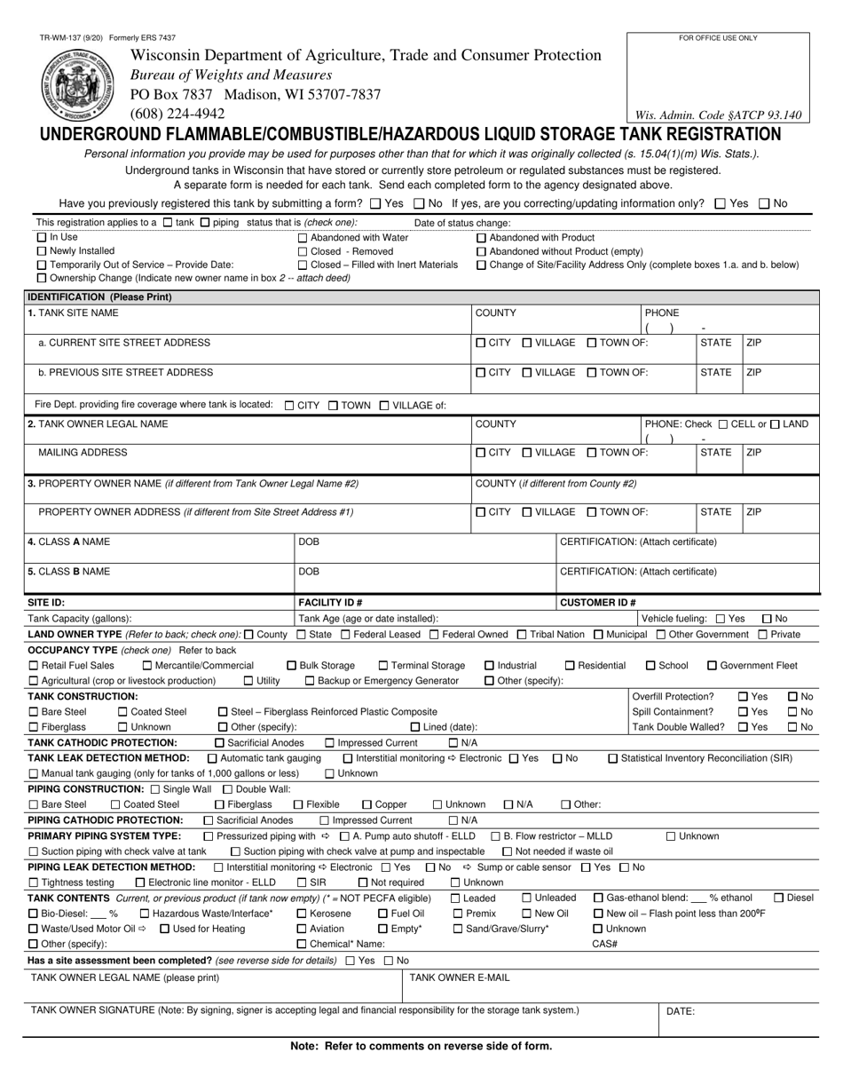 Form TR-WM-137 - Fill Out, Sign Online and Download Printable PDF ...