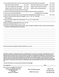 Motor Vehicle Repair Complaint - Wisconsin, Page 2