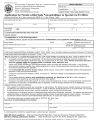 Form ARM-ACM-320 Application for Permit to Distribute Nonagricultural or Special-Use Fertilizer - Wisconsin, Page 3