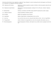 Form ARM-ACM-316 Fertilizer License Application - Wisconsin, Page 2