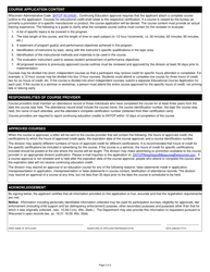 Form TR-WM-107 Educational Course Approval Application - Wisconsin, Page 2
