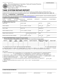 Form TR-WM-136 Tank System Repair Report - Wisconsin