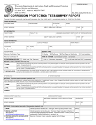 Form TR-WM-141 Ust Corrosion Protection Test/Survey Report - Wisconsin
