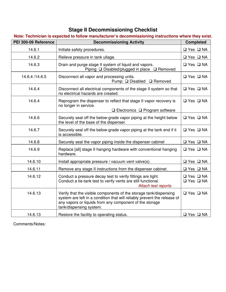 Form SPS-10903 Decommissioning Notification Stage II Vapor Recover - Wisconsin, Page 2