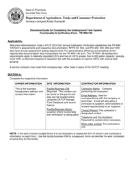 Instructions for Form TR-WM-139 Underground Tank System Functionality Verification - Wisconsin