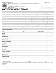 Document preview: Form TR-WM-125 Line Tightness Test Report - Wisconsin