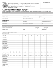 Document preview: Form TR-WM-152 Tank Tightness Test Report - Wisconsin