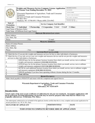 Form TR-WM-54 Weights and Measures Service Company License Application - Wisconsin, Page 3