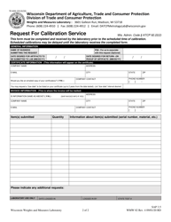 Form TR-WM-150 Appendix B Request for Calibration Service - Wisconsin, Page 2