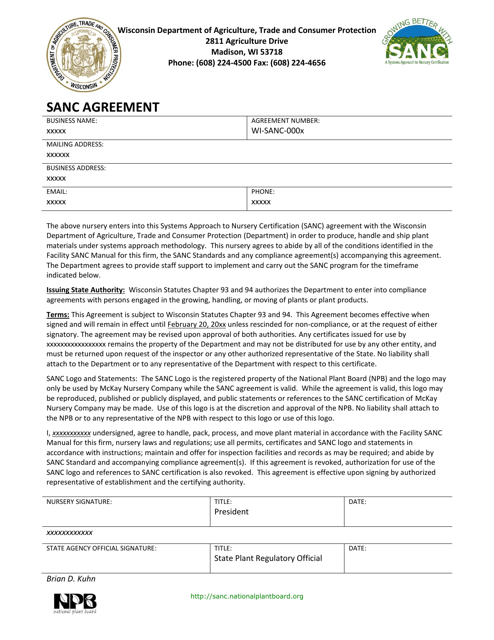 Sanc Agreement - Wisconsin