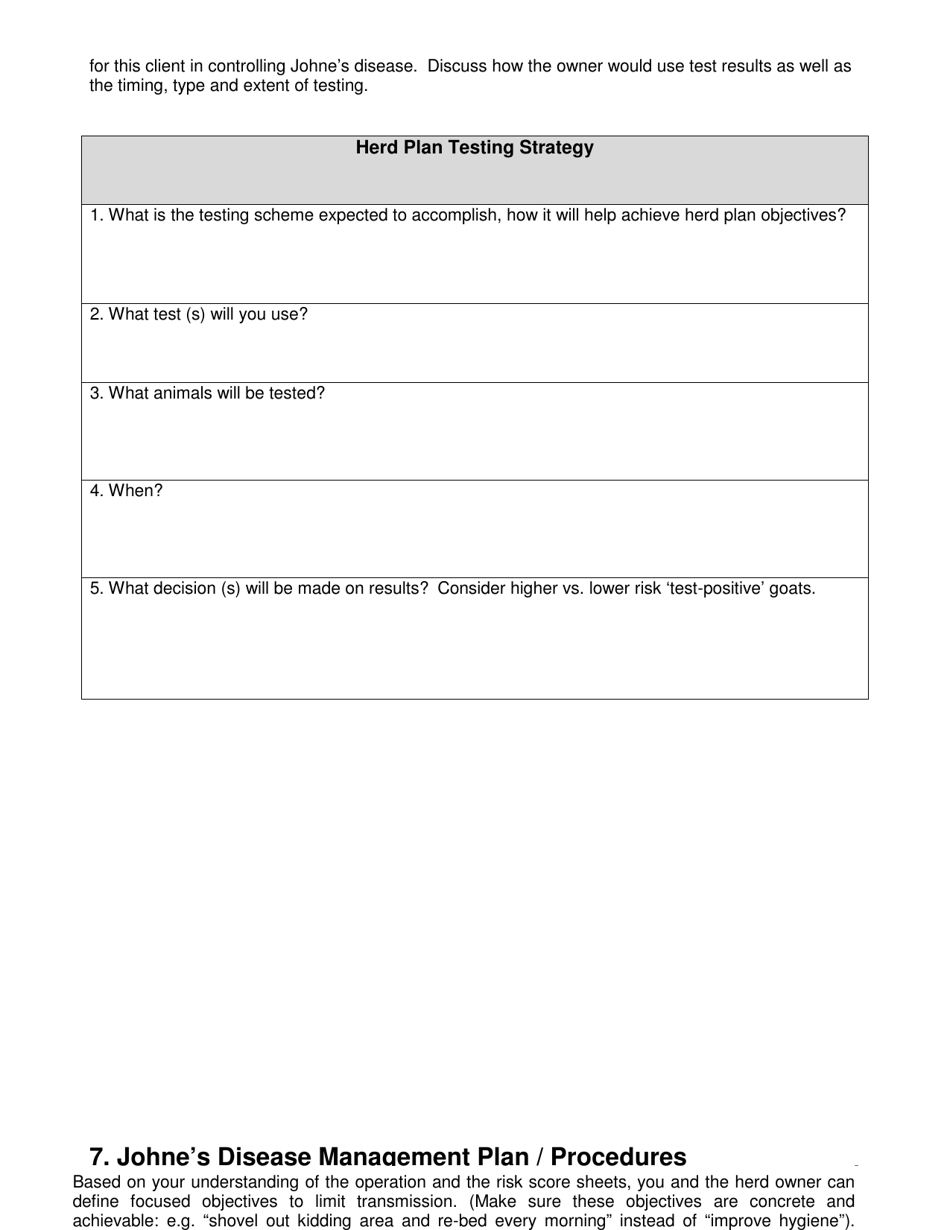 Form AH-JD-2538 Goat Risk Assessment and Herd Management Plan - Wisconsin, Page 9