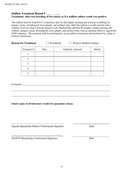 Form AH-EQ-215 Wisconsin Cem Imported Stallion Testing &amp; Treatment - Wisconsin, Page 5