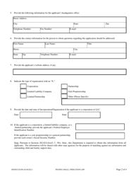 Form DFI/DCCS/2858 Application for Registration as a Professional Employer Group or a Professional Employer Organization - Small Operations - Wisconsin, Page 2