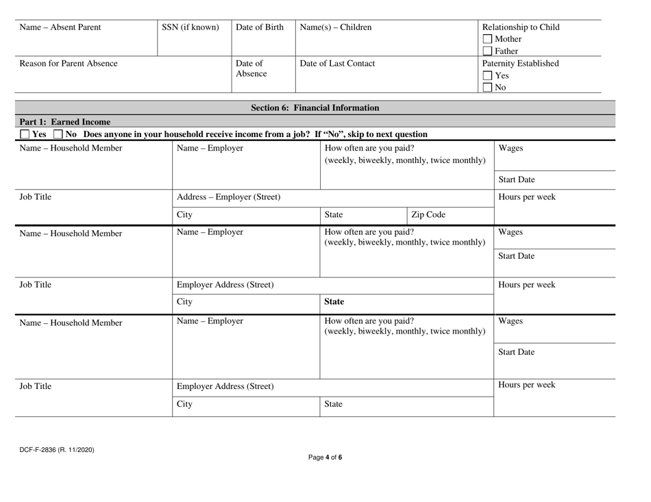 Form DCF-F-2836 Wisconsin Shares Child Care Interview - Wisconsin, Page 4