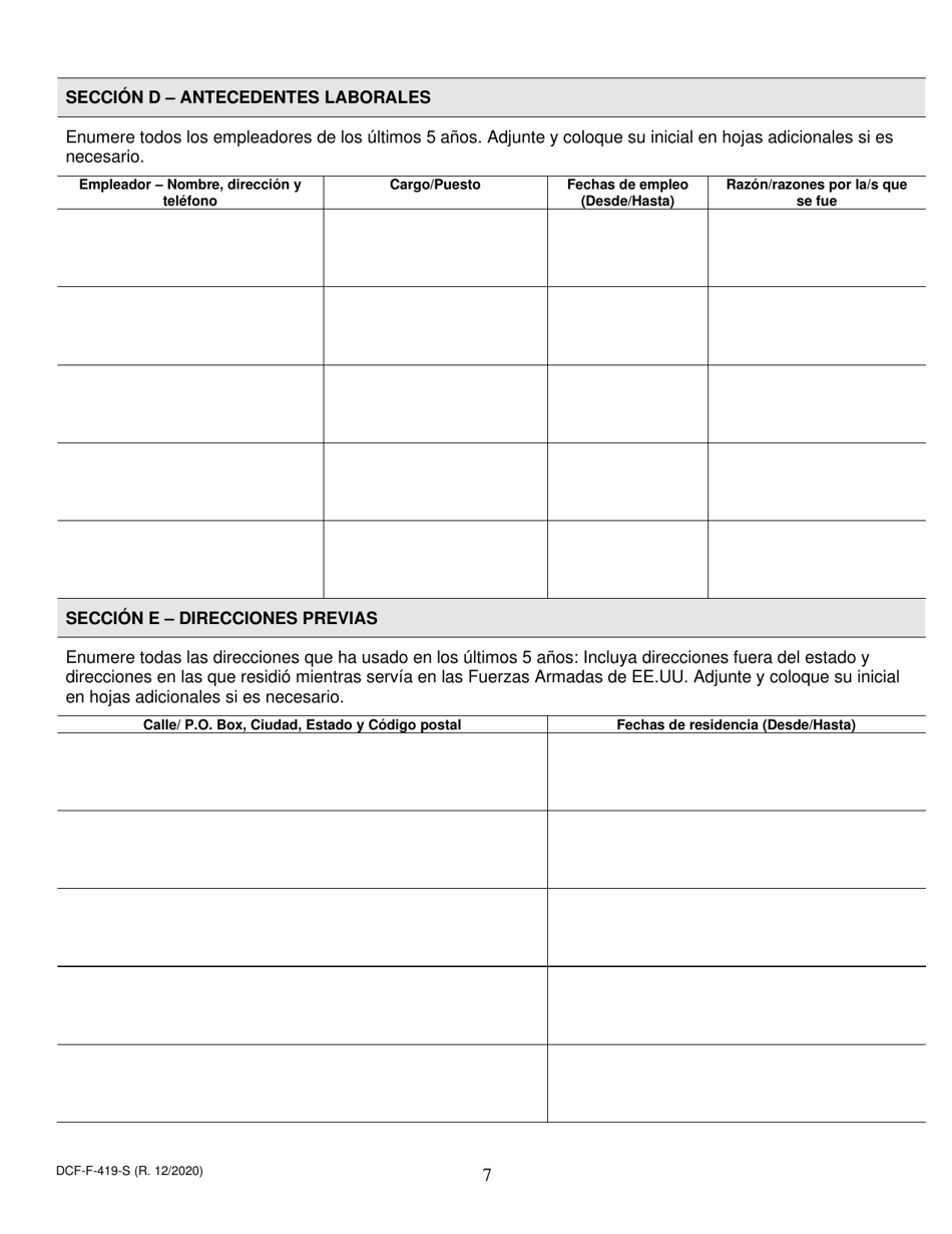 Formulario DCF-F-419-S Solicitud De Revision De Rehabilitacion - Wisconsin (Spanish), Page 7