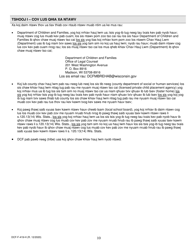 Form DCF-F-419-H Rehabilitation Review Application - Wisconsin (Hmong), Page 10