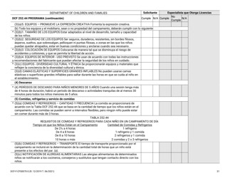 Formulario DCF-F-CFS0070-S Lista De Verificacion De La Licencia Inicial - Campamentos De Dia - Wisconsin (Spanish), Page 31