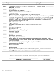 Form DCF-F-CFS2048-E Policy Checklist - Group Child Care Centers - Wisconsin, Page 7