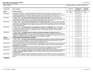 Form DCF-F-CFS2241 Initial Licensing Checklist - Family Child Care Centers - Wisconsin, Page 3