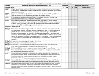 Formulario DCF-F-DWSW49-S Normas Y Lista De Verificacion - Certificacion De Cuidado Infantil Familiar/En La Casa - Wisconsin (Spanish), Page 11