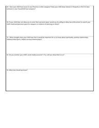 Wisconsin School Threat Assessment Form - Phase I - Parent/Foster Parent/Legal Guardian Interview - Wisconsin, Page 4