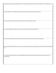 Wisconsin School Threat Assessment Form - Phase I - Person of Concern Interview - Wisconsin, Page 2
