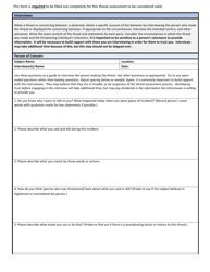 &quot;Wisconsin School Threat Assessment Form - Phase I - Person of Concern Interview&quot; - Wisconsin