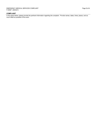 Form F-00567 Emergency Medical Services Complaint - Wisconsin, Page 3