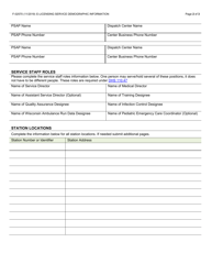 Form F-02570 Emergency Medical Services(EMS) E-Licensing Service Demographic Information - Wisconsin, Page 2