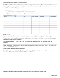 Form F-02384 Syndromic Surveillance Data Use Application - Wisconsin, Page 3