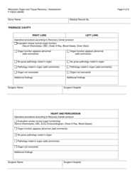 Form F-43023 Wisconsin Organ and Tissue Recovery and Assessment - Wisconsin, Page 4