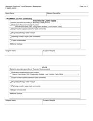 Form F-43023 Wisconsin Organ and Tissue Recovery and Assessment - Wisconsin, Page 6